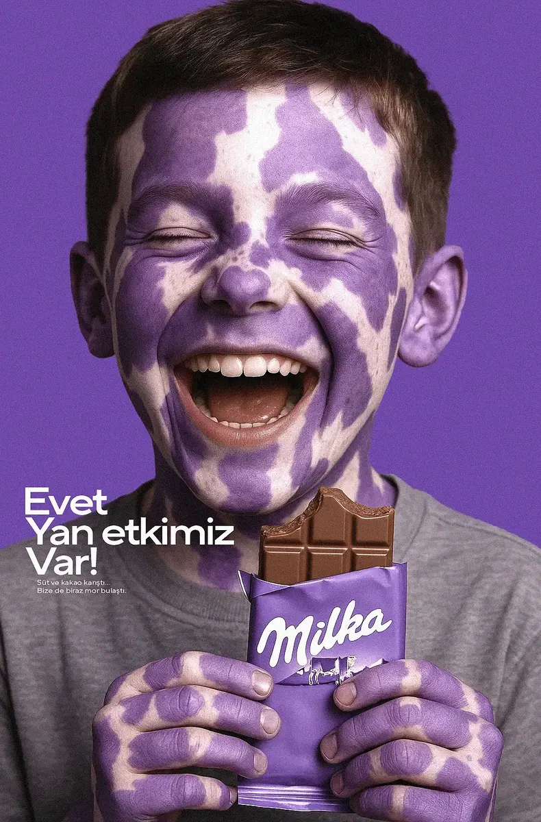 Milka campaign portrait variation