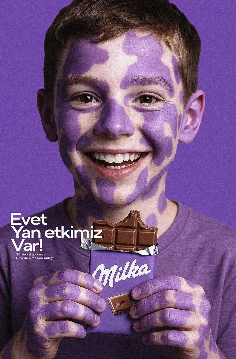 Milka campaign portrait variation