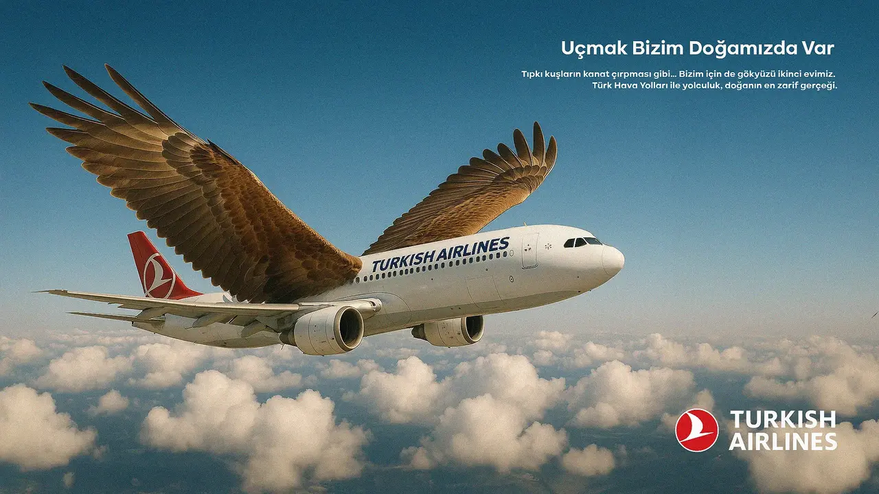 Turkish Airlines campaign variation above the clouds
